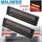 Smoked Tray Back Ute Trailer Truck 147LED Tail Lights Flowing Turn Signal Brake