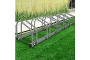 Weisshorn 6 Bike Stand Rack Bicycle Storage Floor Parking Holder Cycling Silver