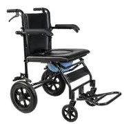 2 in 1 Shower Commode Chair Over Toilet Bedside Wheelchair w/ Potty for Disabled