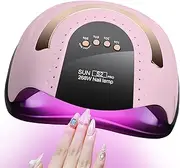 UV Nail Lamp,Yakiter 268W Nail Lamp,57-Bead Dryer with Infrared Sensor, Intelligent Infrared Automatic Sensor, 4 Timer Settings, for Nail Salons and Homes (Pink)