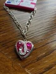 JUSTICE ❤️ LOCKET CHARM BRACELET CRYSTALS INITIAL J