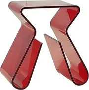 Side Table Acrylic Irregular Coffee Table Personality Transparent Small Side Table with Integrated Magazine Rack Living Room Bedroom Modern