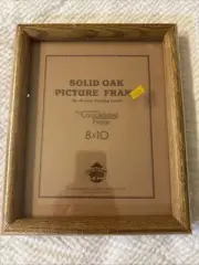 Solid Oak Wood Picture Frame Fits 8”x10” NEW Consolidated Frame, USA Vintage
