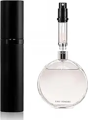 muilsae AA01BK Perfume Atomiser 0.34 oz Refillable Perfume Bottle Portable and Bag Cologne Dispenser Bottom Fill for Travel and Holidays (Black 10 ml)