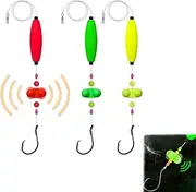 Visulong Catfish Fishing Set, Catfish Takedown rig Takedown Rigs Float Rigs Consists of Float Beads and Circle Hooks with Rattler Fishing Equipment, Circle Hooks 5/0 6/0 8/0