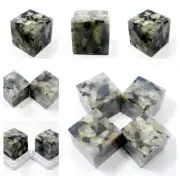 Natural Black larvakite Cube EGL Certified Loose Gemstone