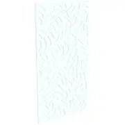 ProtectorAl 300-1200w x 1201-2400h Gloss White/Satin White Large Leaf Unframed Composite Deco Panel
