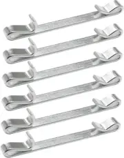 6PCS Tool Box Drawer Clips Double Loop Style Slide Silver