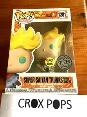 Super Saiyan Trunks + Sword GLOW 1281 Funko Pop Vinyl New in Mint Box +Protector