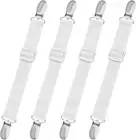 4 Pcs Adjustable Bed Sheet Straps for Mattress Bed Sheet Fasteners Bed Sheet Hol