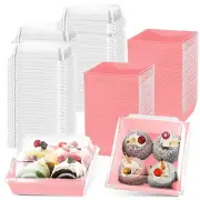 100 Pack Charcuterie Boxes with Clear Lids 5 Inch Cookie Boxes Disposable Cak...