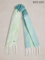 White Stuff Blue Shelly Brushed Scarf (AL1776) | $90