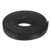 2.2 Yard 12mm Flat Leather Cord, Leather Lacing Strips for DIY Crafts Black
