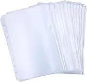Antner 12 PCS Binder Pockets A5 Size Binder Zipper Folders for 6-Ring Notebook Binder, Waterproof PVC Pouch Document Filing Bags