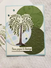 Handcrafted sympathy / prayers greeting card