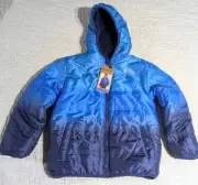 NEW Eddie Bauer YOUTH Girls Boys REVERSIBLE Jacket Coat Blue Full Zip Sz XS 5/6