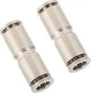 HEALEEP 2pcs Quick Connect Pneumatic Tube Connectors Plated Trachea Fittings for PU Pe Hoses Compact Design for Easy Installation and Reliable Performance