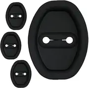 4 Car Door Lock Protector - Car Door Lock Latches, Door Lock Protection Pad | Car Silicone Door Latch Protective, Silent Shock Pads Vehicle Doors Lock Guard Stopper Set Auto Accessories