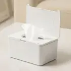 Refillable Desktop Wipes Dispenser Flip Snap Paper Wipe Holder Household