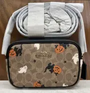 NWT Coach Mini Jamie Camera Bag In Signature Canvas With Halloween Print CW432