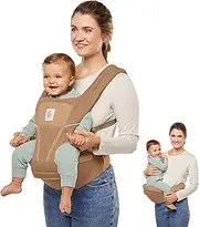 Ergobaby Alta Hip Seat All-Position Breathable Mesh Hip Seat & Carrier, Camel Brown