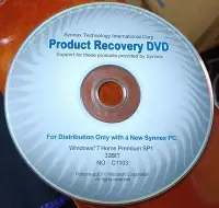 在飛比找Yahoo!奇摩拍賣優惠-Synnex PC _ RECOVERY DVD1張（有WI