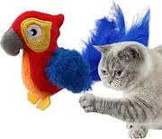 Chirping Bird Cat Toy | Plush Chirping Bird Pet Interactive Toy | Tabletop Ornament Reduces Cat Boredom Indoors Realistic Animal Figurine for Backyard, Living Room