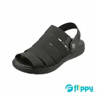 在飛比找momo購物網優惠-【PANSY】flippy夏季透氣防滑兩用式涼鞋 黑色(31