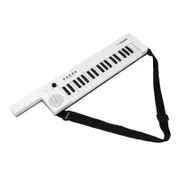 Guitar Electronic Piano with Mini Keyboard 37-Key Electronic Keyboard Piano Rechargeable Children white