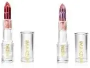 IMAKEUPNOW 2 Pcs Tinted Vegan Lip Balm Color Changing Lip Moisturizer Lip Balm Care Makeup, Lip Butter Balm Quartz+Amethyst, Pink,Rose