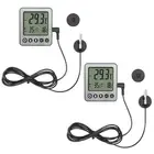 2 pcs Refrigerator Thermometer Freezer Alarm Digital Freezer Thermometer Frid...