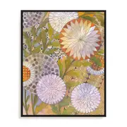 Artey | Whimsical Garden II - Framed Canvas - Black Frame - 100 x 125cm