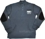 NWT Nautica 1983 Yachting Embroidered Boy Quarter Zip Pullover Gray Sweater L XL