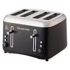 Russell Hobbs Matte Black RHT514BLK Addison SS 4-Slice Sandwich Bread Toaster