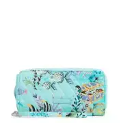Vera Bradley RFID Accordion Wristlet Antilles Treasure Fish Wallet Organizer