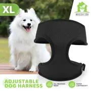 Black Mesh Padded Pet Dog Puppy Harness Soft Mesh Akita Labrador Pet Control XL