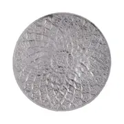 SSH COLLECTION Lanka 66cm Wide Spiral Floral Wall Art - Polished Aluminium