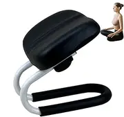 Prayer Bench - Metal Frame Kneeling Stool Adjustable Height - Non-Slip Leg Sleeve, Meditation Accessories, Portable Chair for Home Yoga Studio