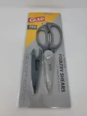 Glad Pro Series Multi-purpose Poultry Shears With Protective Cover Gray