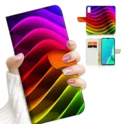 ( For Vivo Y20S ) Wallet Flip Case Cover AJ23856 Abstract Rainbow