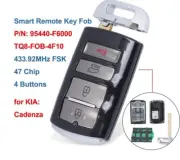 Smart Proximity Remote Key Fob 4 Buttons 433.92MHz FSK 47 Chip for Kia Cadenza