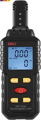 3-In-1 Radiation Dosimeter Counter Geiger EMF Meter Automatic Alarm Real-Time Me