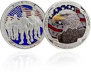 CHURYUML Military Challenge Coin Veteran Thank You Coins Your Nation Proudly Salutes You Military Gifts for Men Women Navy Army Veterans Day Gift