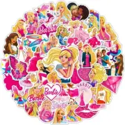 Barbie Themed Set of 50 Assorted Stickers Decal Set
