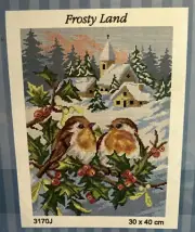 Printed needlepoint tapestry Canvas Only 30x40 cm Frosty Land