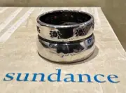 NWT Sundance Catalog Sapphire Garnet Silver “Double Agent Ring” Size 8 $330