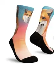 NWT Endur Apparel Performance Crew Socks Fox Women 5-9 Men 4-7