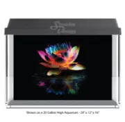 Rainbow Lotus Flower Polyester Fish Tank Glass Backdrop Aquarium Background