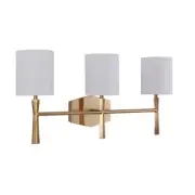Craftmade Chatham 3 Light Vanity, Satin Brass/White - 16023SB3