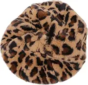 [Beavorty] 1pc Berets Beanie Hats for Women Caps for Men and Print Vintage Beret Cap Women Beanie Hats Women Beret Hat Cow Pattern Beret Cap Beanies Retro Female Beret Silk Lined Beanie Plush